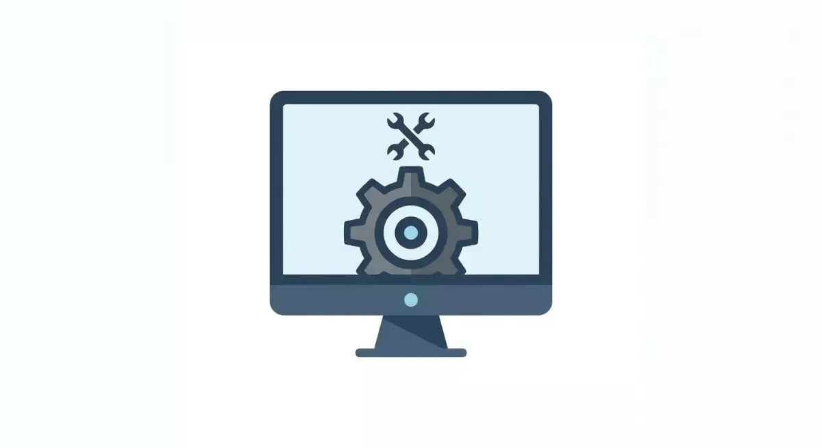 Icône représentant la maintenance et la gestion de parc informatique