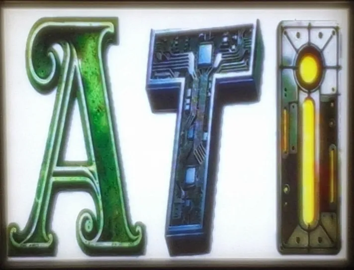 Logo de l'entreprise Ariège Tech Info réalisé en lithophanie par impression 3D, rétroéclairé dans le noir, démontrant le savoir-faire en fabrication additive.